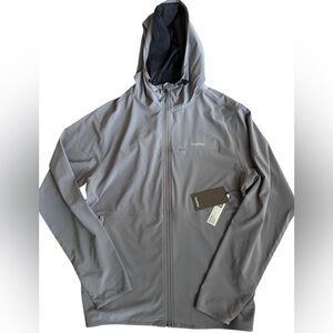 NWT TENORE FLOW JACKET Zip Up Hoodie Mens size M Gray Reflective Pockets Surf